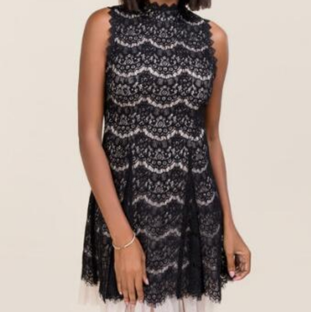 FRANCESCA'S Arabelle Black Lace Dress